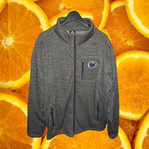 Colosseum Gray Marled Full Zip Penn State Lightweight Jacket‎ Size XL